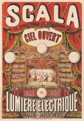 Scala… Ciel ouvert. Salle éclairée à la lumière électrique (1879)