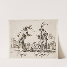 Scapino and Cap. Zerbino (1631) by Jacques Callot
