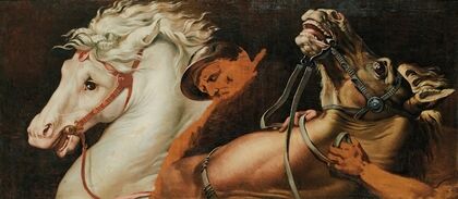 Scared horses, after Raffaello
