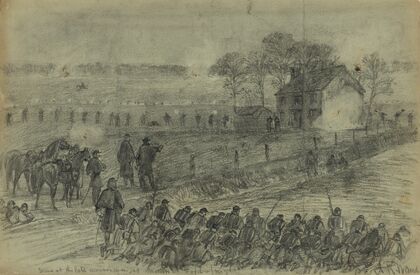 Scene at the late reconnaisance at Morton Ford -(night)