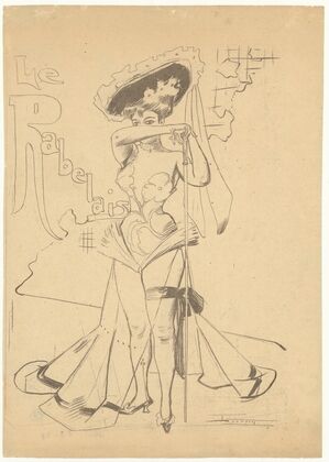 Scène de music-hall – meneuse de revue (Le Rabelais) (1900-1913)