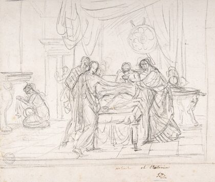 Scene from Ancient History; Cup Offered to an Invalid — size preview