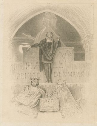 Scene from Hamlet. (1843)