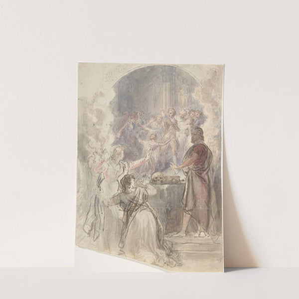 Scene from 'My Aunt Margaret's Mirror' (Keepsake Story by Sir Walter Scott) by John William Wright
