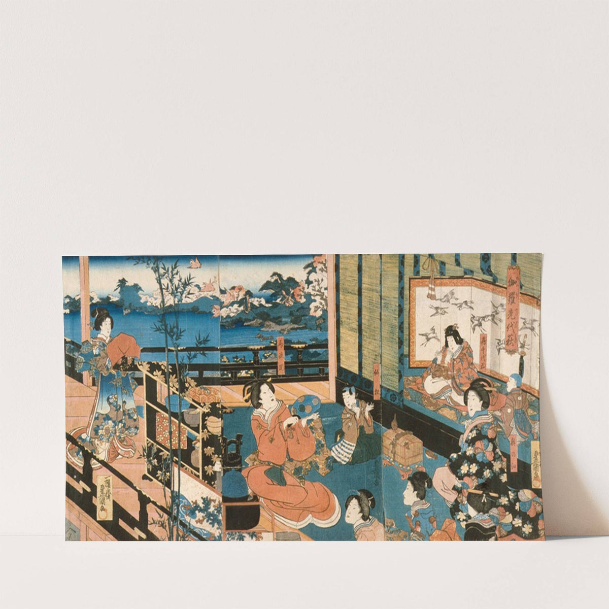 Scene from the Play Meiboku Sendai Hagi; The Prince Watching Tea Preparation (late 1840s) by Utagawa Kunisada (Toyokuni III)