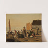 Scene In A Fishing Hamlet (Taarbæk) In Zealand by Julius Friedlænder