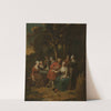 Scene in the garden by Jan Baptist Lambrechts