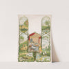 Scene of family working at home surrounded by scenes of forest animals by Anonymous