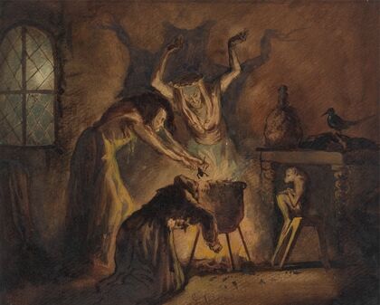 Scene of Three Witches from Shakespeare’s Macbeth — size preview
