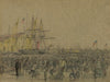 Scene on the Delaware River at Philada. during the severe winter of 1856 (1856)