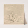 Scène uit een middeleeuws verhaal; bewening van een man door zijn beminde op het slagveld (1834 - 1882) by Alexander Hugo Bakker Korff