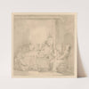 Scène uit een middeleeuws verhaal; rouwdienst bij het in het huis opgebaarde lichaam (1834 - 1882) by Alexander Hugo Bakker Korff