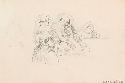 Scene with a Man and Three Women