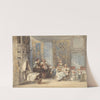 Scene with Family and Guest in Seventeenth-century Interior (1825–78) by Joseph Nash