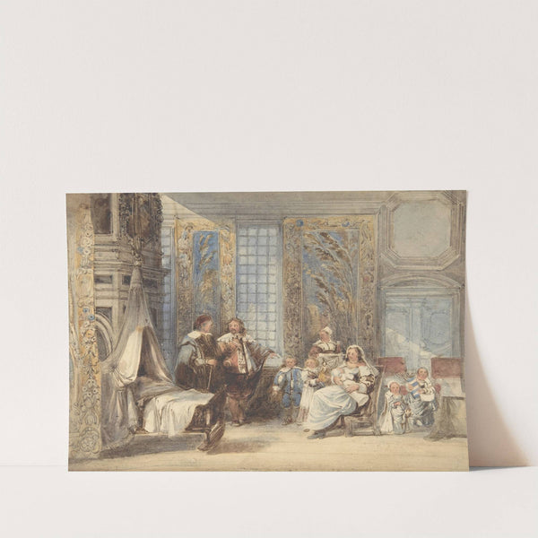 Scene with Family and Guest in Seventeenth-century Interior (1825–78) by Joseph Nash