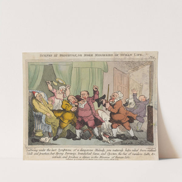 Scenes at Brighton, or more miseries of human life (1808) by Thomas Rowlandson