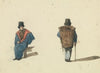 Scenes from Life in Paris; Man Seated and Man Carrying Basket