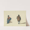 Scenes from Life in Paris; Man Seated and Man Carrying Basket by Ambrose Poynter