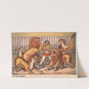 Scenes in the arena (performer lion taming) (1873) by Gibson &amp; Co. Lith