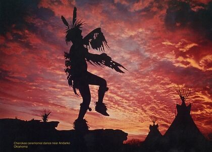 Scenically Yours, Ceremonial Cherokee dance near Andarko, Oklahoma