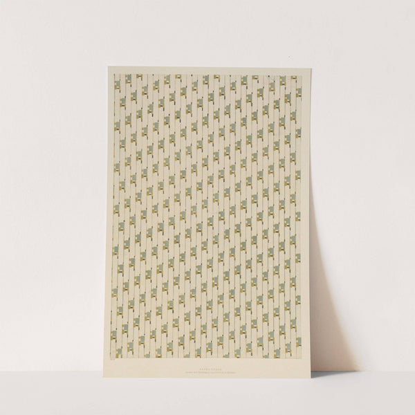 Schabloniertes Papier (geometrisches Flächenmuster) (1902 - 1907) by Laura Lange