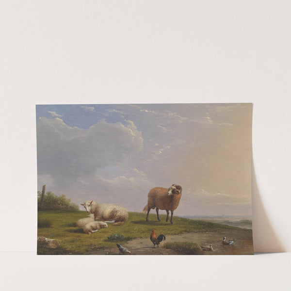 Schafe in Landschaft by Frans van Severdonck