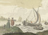 Schepen op een winderige rivier