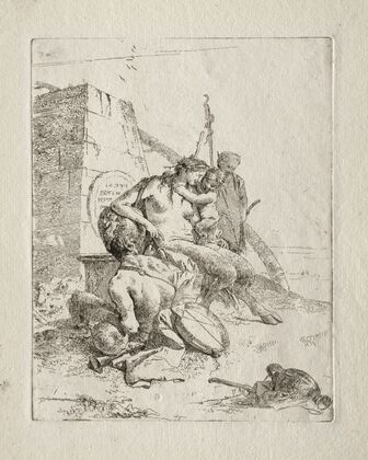 Scherzi di Fantasia; Satyr Family with the Obelisk (1750–60)