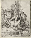 Scherzi di Fantasia; Seated Magician, boy and four figures (1750–60)