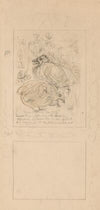 Schets voor een niet-gebruikt ontwerp voor het blad mei in de kalender 1907