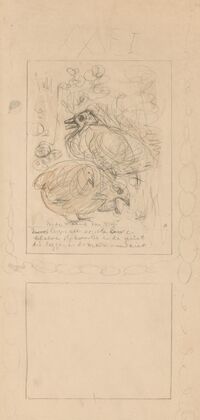 Schets voor een niet-gebruikt ontwerp voor het blad mei in de kalender 1907
