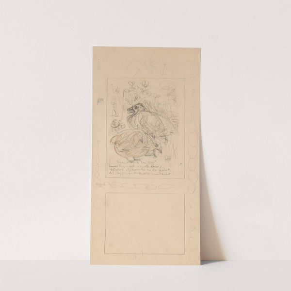 Schets voor een niet-gebruikt ontwerp voor het blad mei in de kalender 1907 by Theo van Hoytema