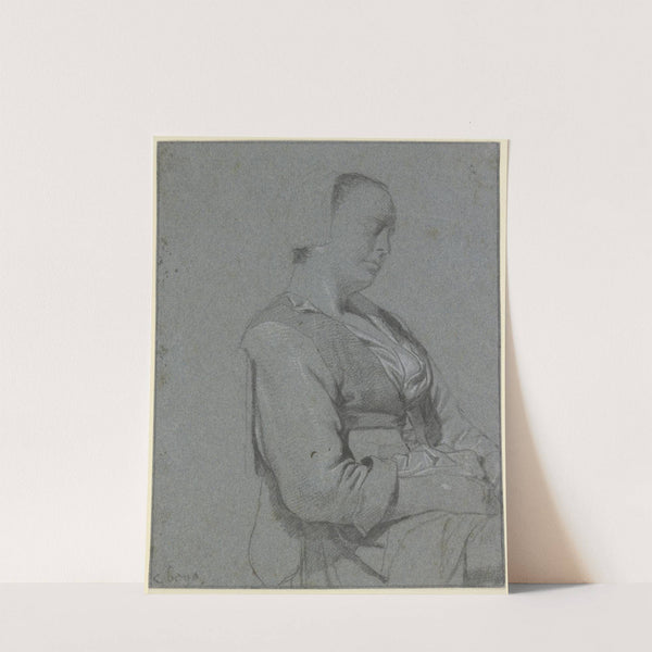 Schlafende Frau nach rechts by Cornelis Pietersz. Bega