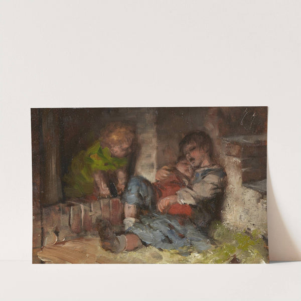 Schlafende Kinder by Hermann Kaulbach