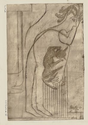 Schlafender mit Katze II (1930)