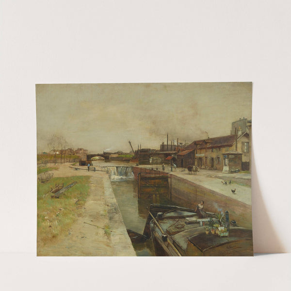 Schleuse am Kanal von St. Denis by Rudolf Ribarz