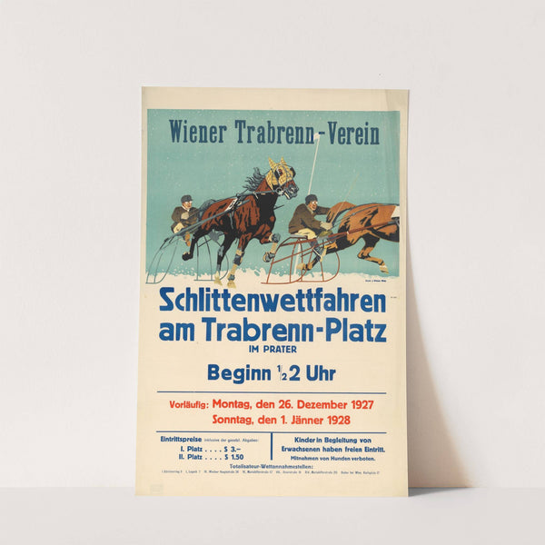 Schlittenwettfahren am Trabrennplatz im Prater (1927-1928) by J. Weiner