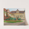 Schloßhof in Baden-Baden im September by Wilhelm Trübner