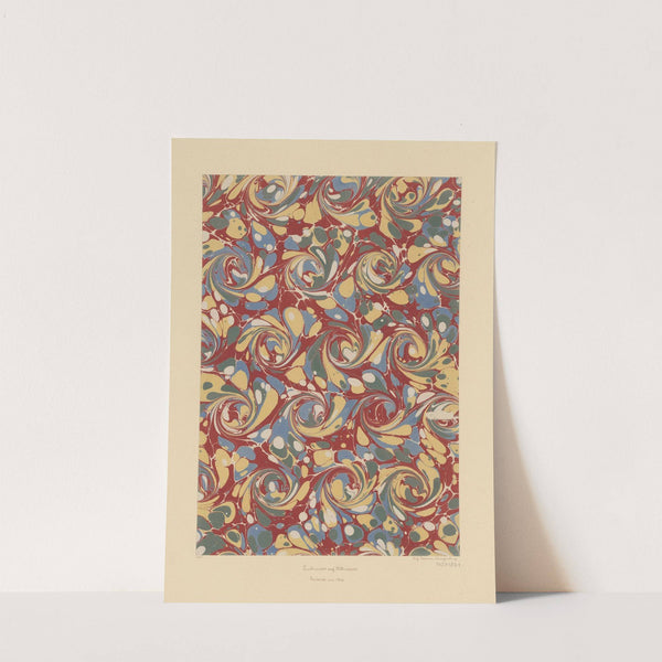 Schneckenmarmorpapier (Tunkmuster auf Büttenpapier) (1906) by Aktiengesellschaft für Buntpapier u. Leimfabrikation (Aschaffenburg)