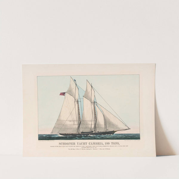 Schooner yacht Cambria, 199 tons by Currier & Ives.