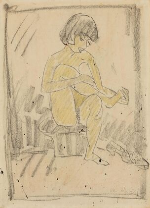 Schuhausziehendes Mädchen (1927)