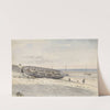 Schuiten op het strand by Willem Anthonie van Deventer