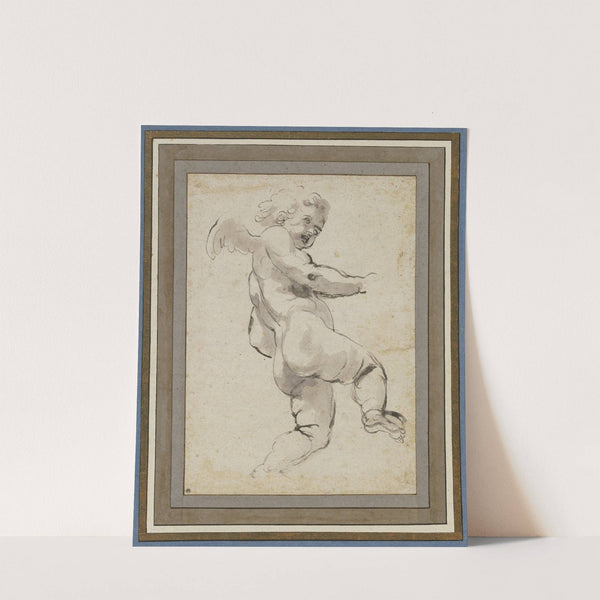 Schwebende Amorette nach rechts by Annibale Carracci