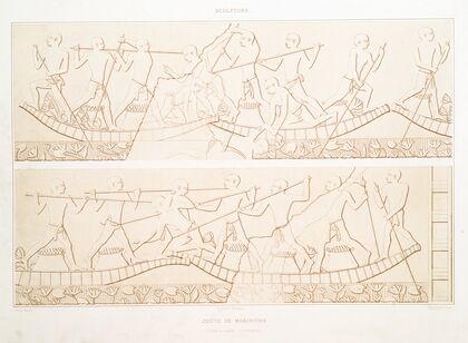 Sculpture; joÃ»te de mariniers (Koum el-Ahmar – VIe. dynastie) — size preview