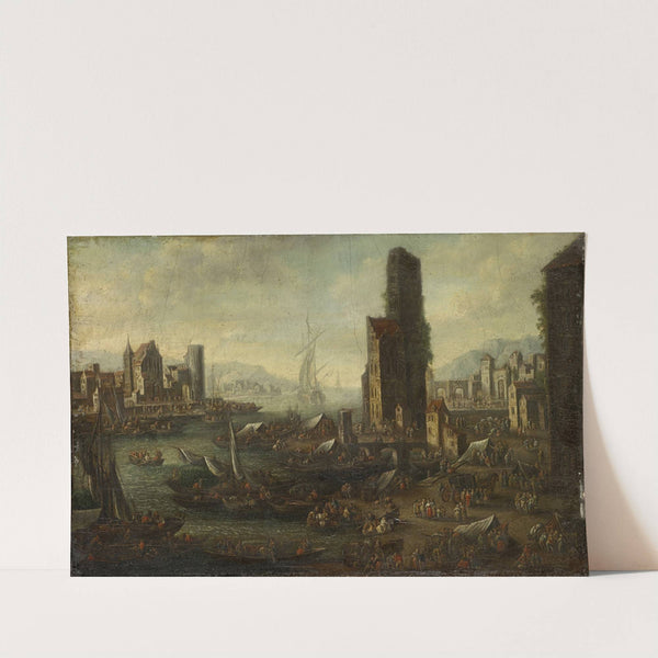 Seaport by Adriaen Frans Boudewijns