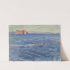 Seascape with Boat and Cliff by Dodge MacKnight