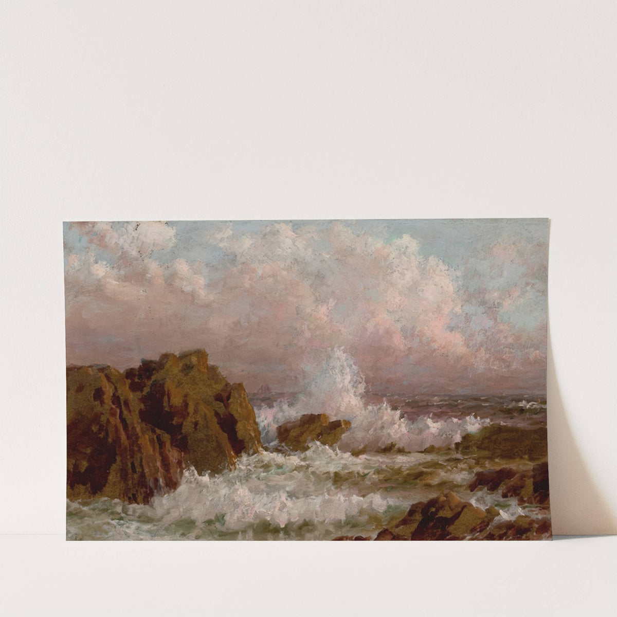 Seascape with Crashing Surf by American School
