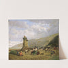 Seaside Pleasures & Players, Lynmouth Devon (1857) by Frederick Henry Howard Harris