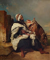Seated Arab Man with Horse