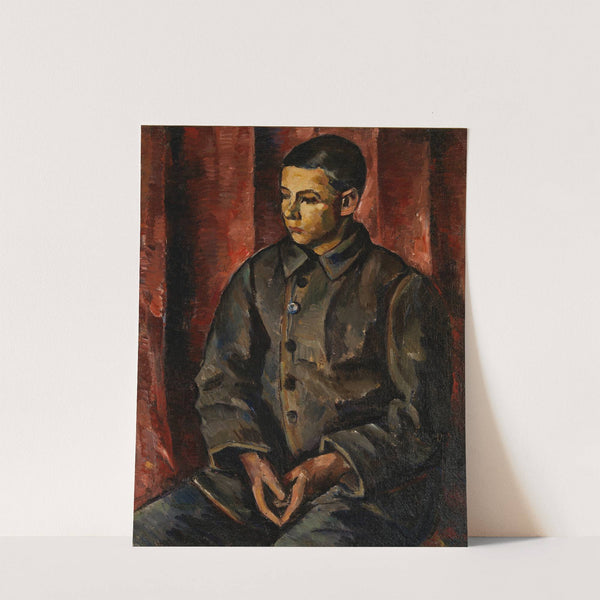 Seated boy by Anton Lindforss
